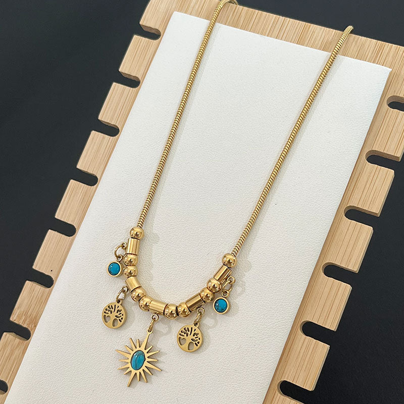 Wholesale Stainless Steel Retro  Necklace