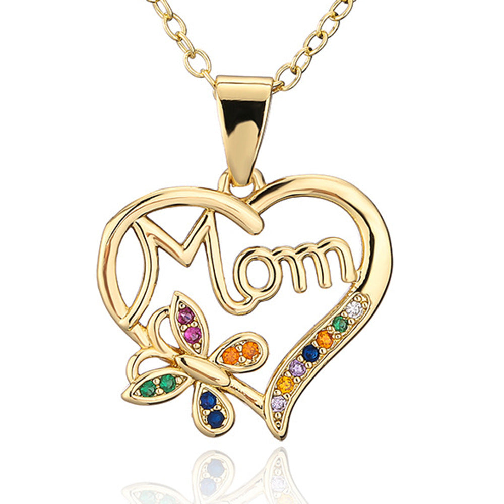 Wholesale Copper MAMA Love Mother's Day Pendant Necklace ACC-NE-AG004