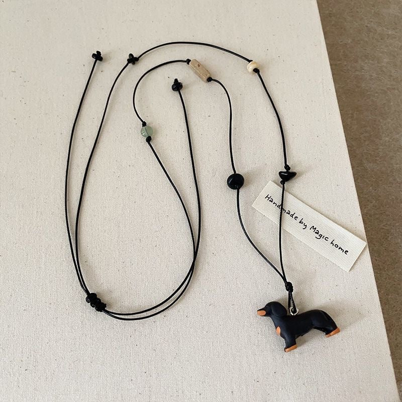 Wholesale Puppy Necklace Animal Pendant  Unique New Sweater Chain