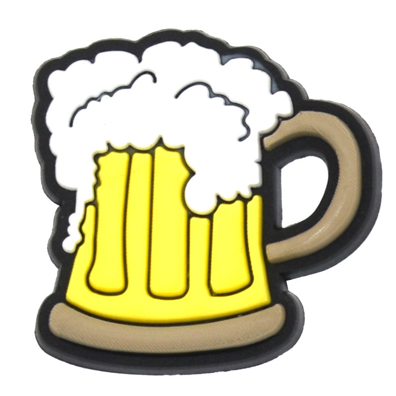 Wholesale Random 100pcs Beer Series Shoes Accessories Shoes Charms