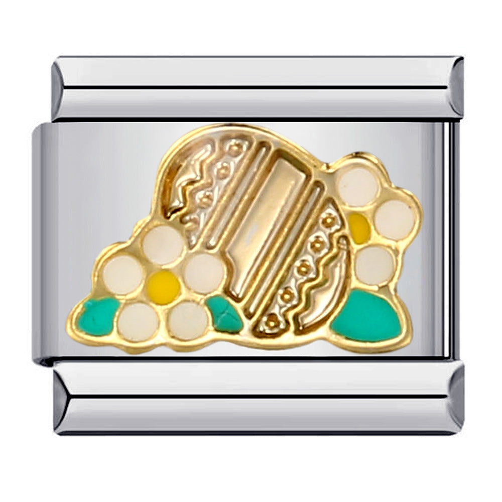 Wholesale Italian Charm Bracelet 9mm DIY Splicing Removable Fruit and Vegetable Series Stainless Steel Composable Bracelet