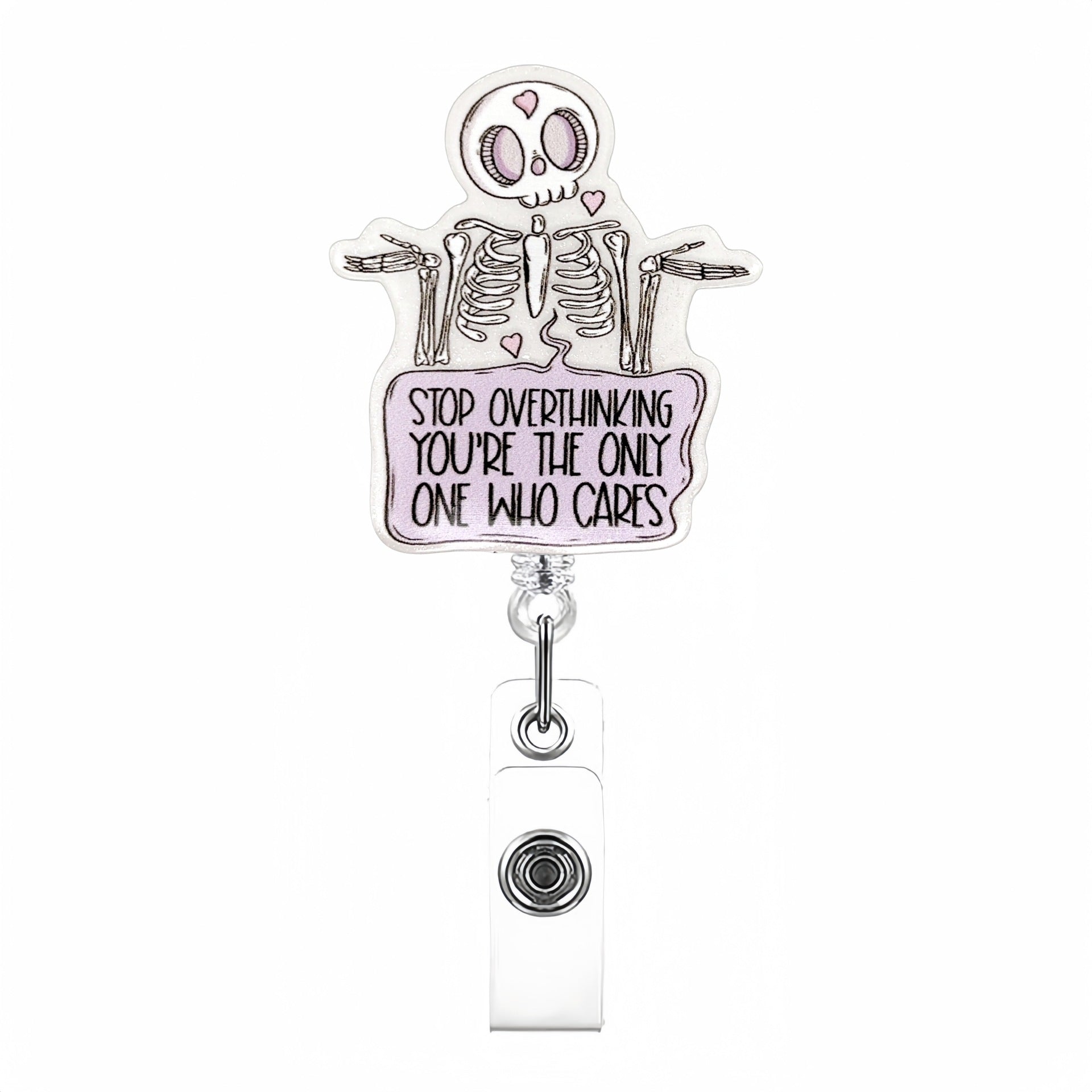 Wholesale Chic  Skull Retractable Badge Holder Plastic ID Card Clip Party Favor Bag Charm