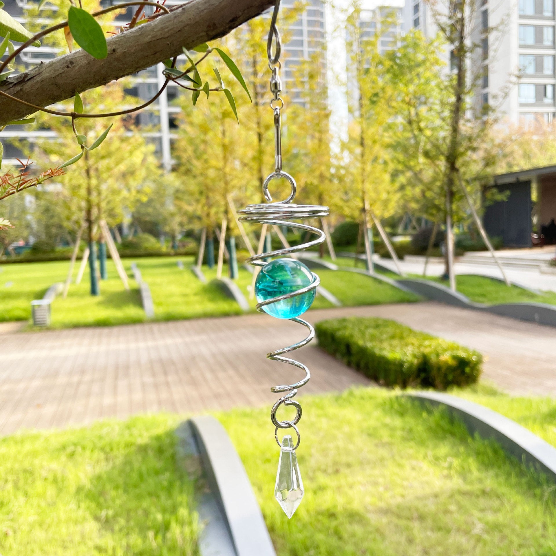 Wholesale 3D Rotating Butterfly Heart Wind Chime