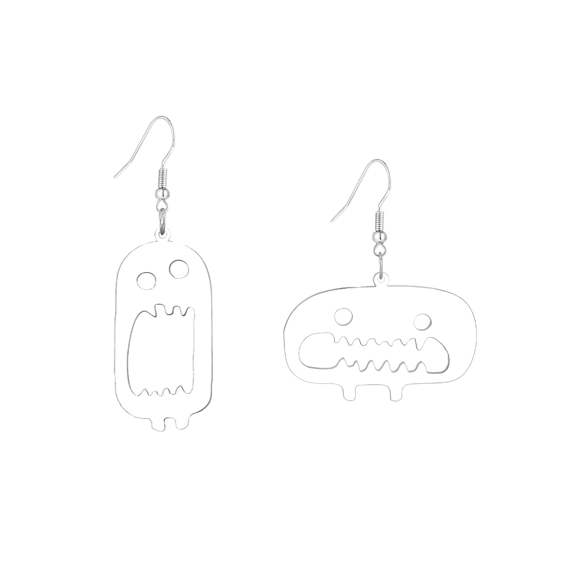 Wholesale light luxury transparent funny pumpkin acrylic retro jewelry earrings