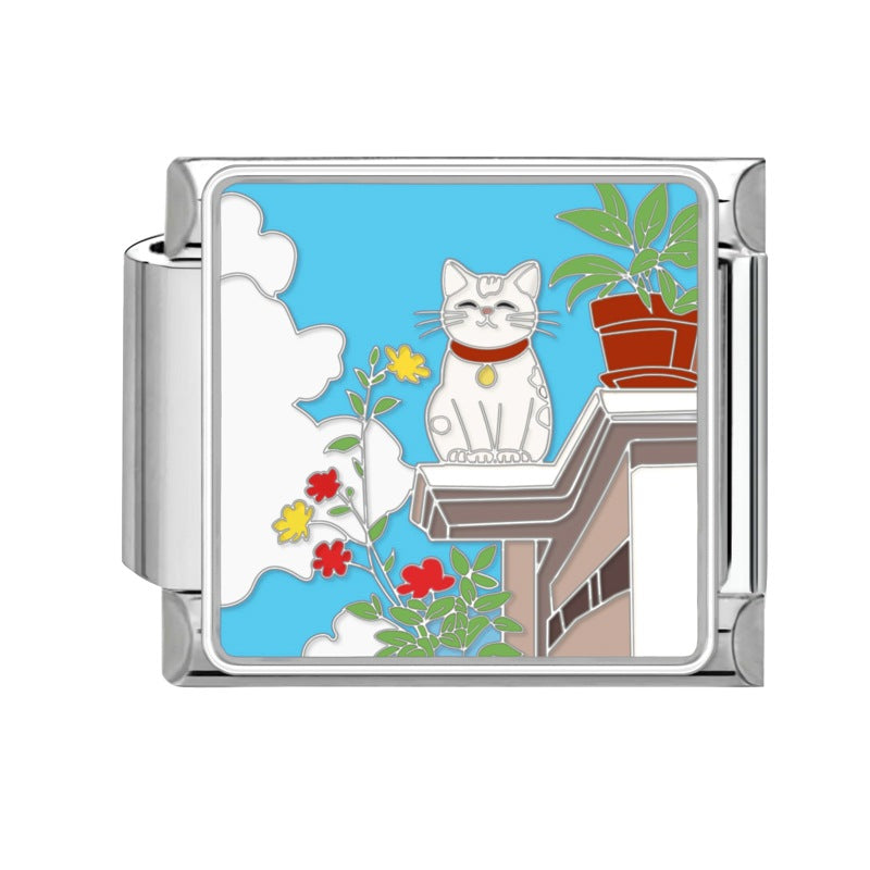 Wholesale Italian Charm Bracelet 9mm DIY Splicing Cute Creative Pendant Stainless Steel Composable Bracelet