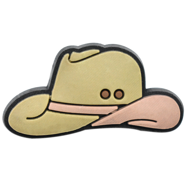 Wholesale Random 100pcs Cowgirl Denim Shoes Removable PVC Soft Glue DIY Shoe Buckle