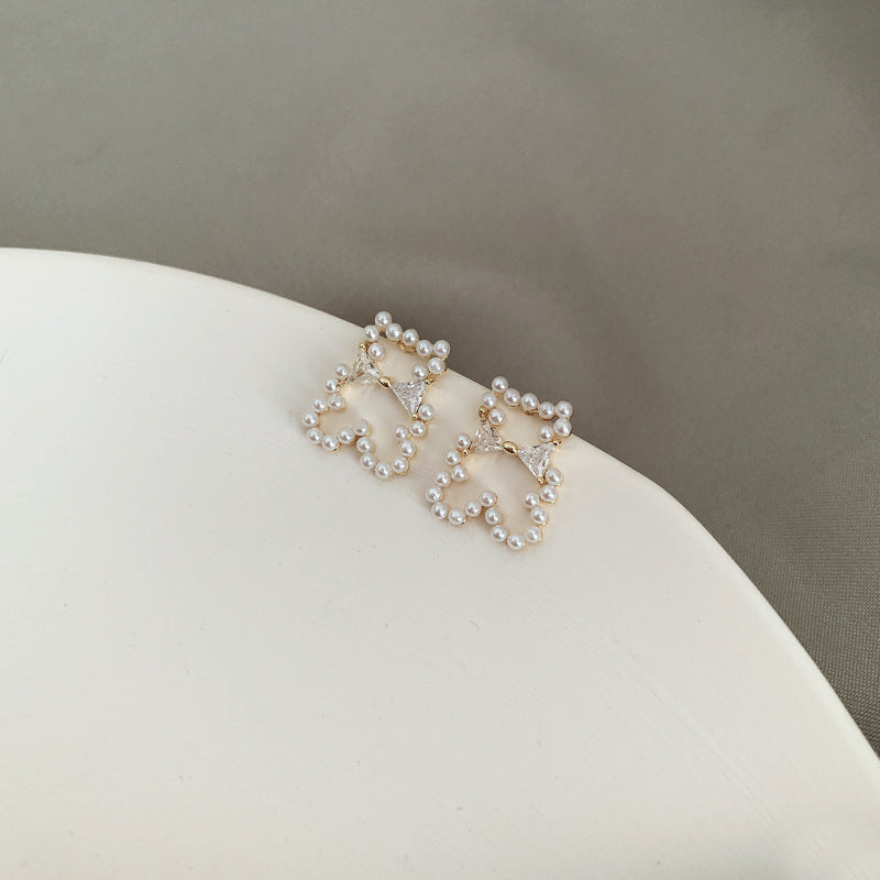 Wholesale 925 Silver Needle Earrings Pearl Earrings ACC-ES-Hanxi011