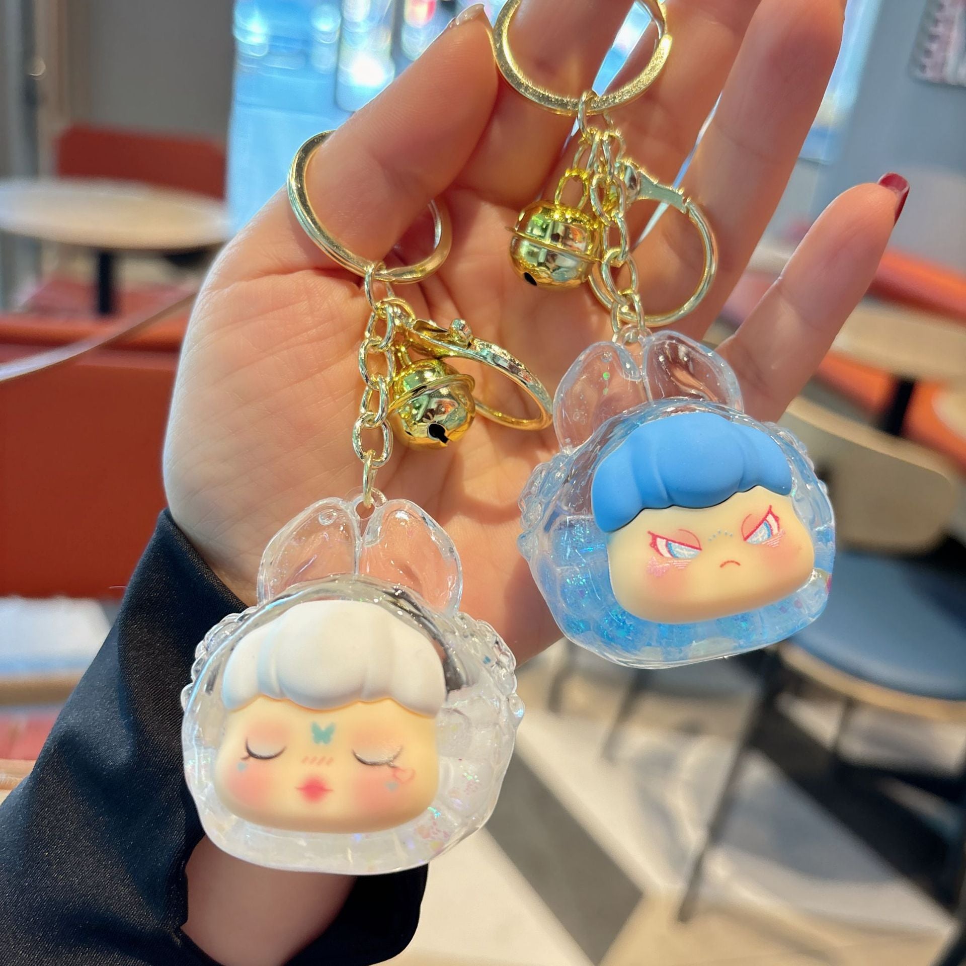 Wholesale Magic Rabbit Flash Acrylic Oil Keychain
