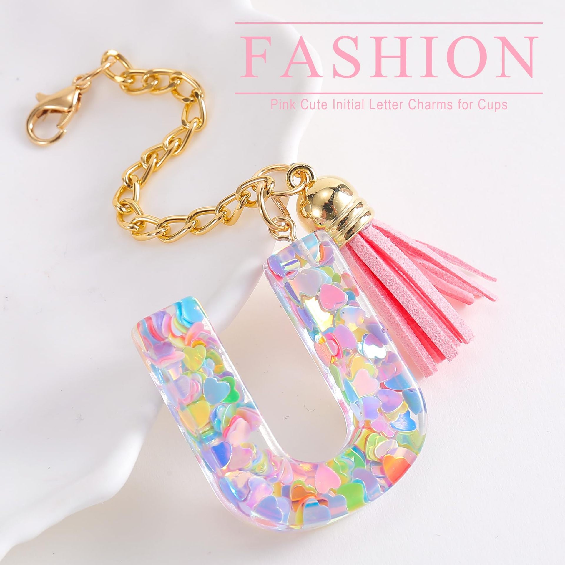 Wholesale Cartoon 26 Letters Resin Hanging Chain Cup Accessories Chain ACC-CA-Jiay001
