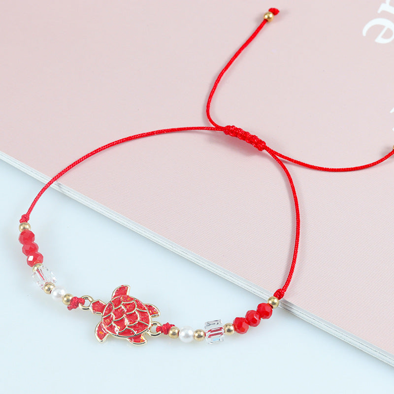 Wholesale Ocean Style Turtle Crystal Bead Bracelet - Fashion Jewelry Accessory for Gift