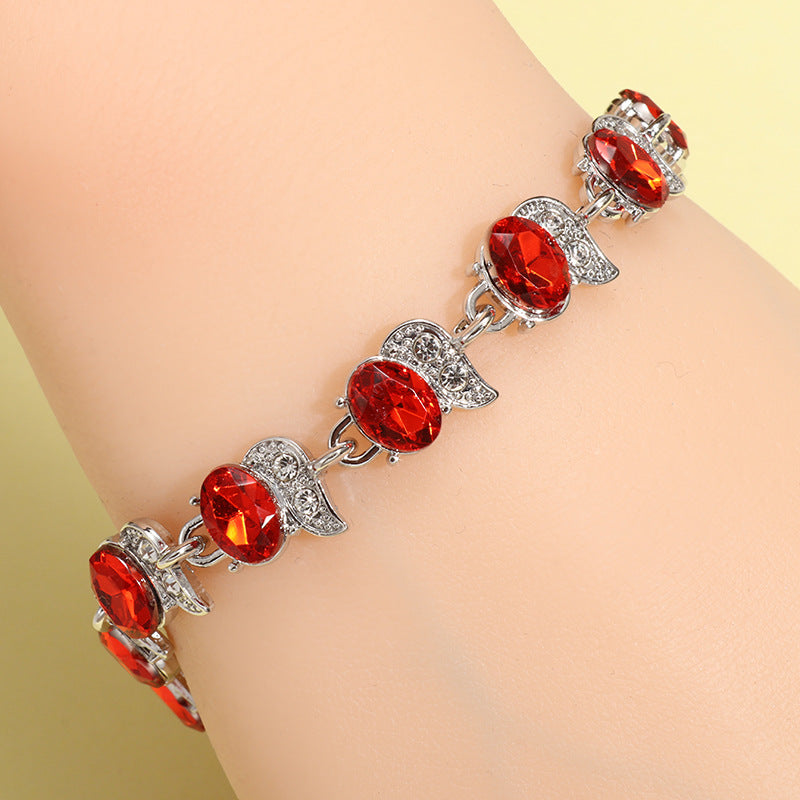 Wholesale Meniscus Colored Zircon Bracelet ACC-BT-Puhai001
