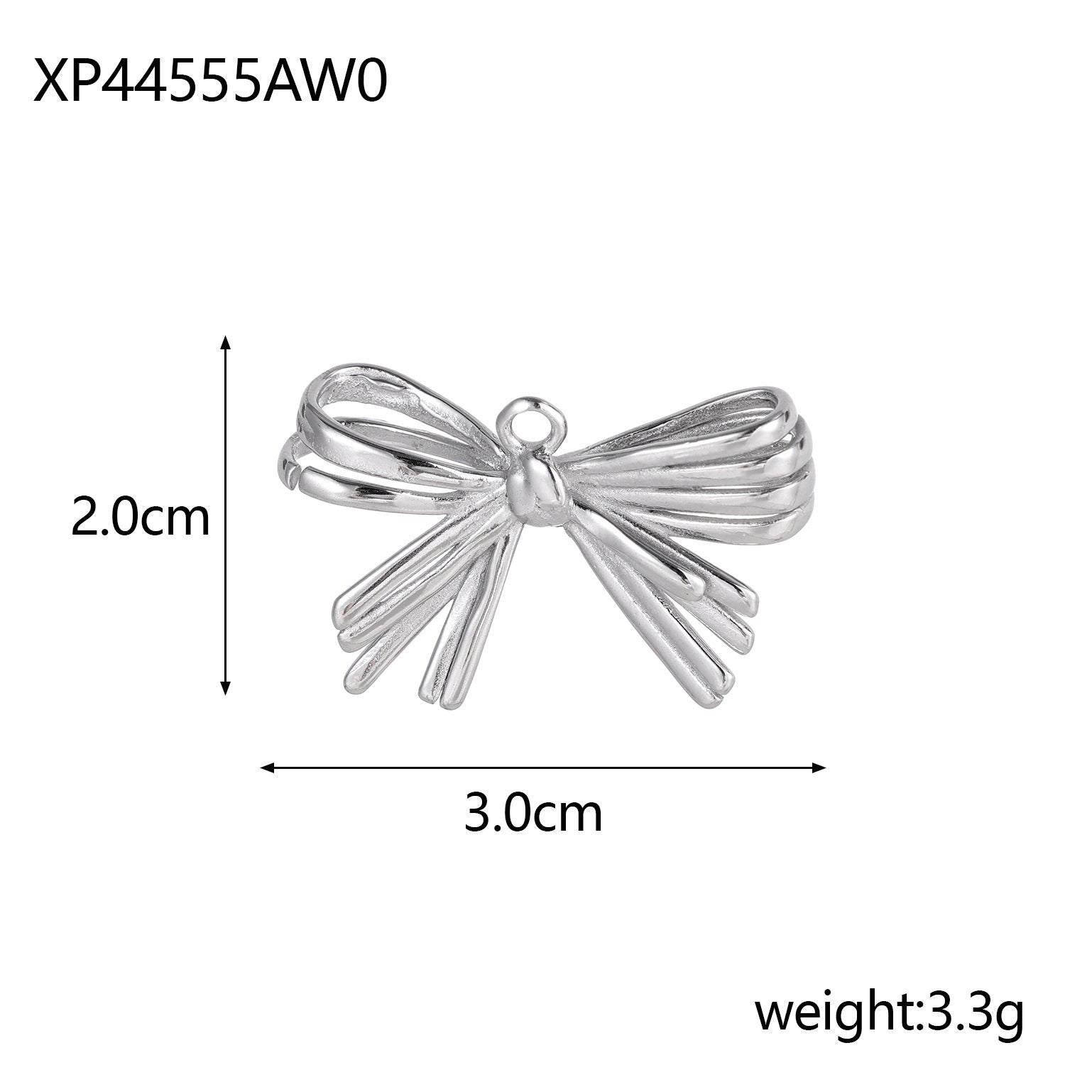 Wholesale Stainless Steel Bow DIY Pendant