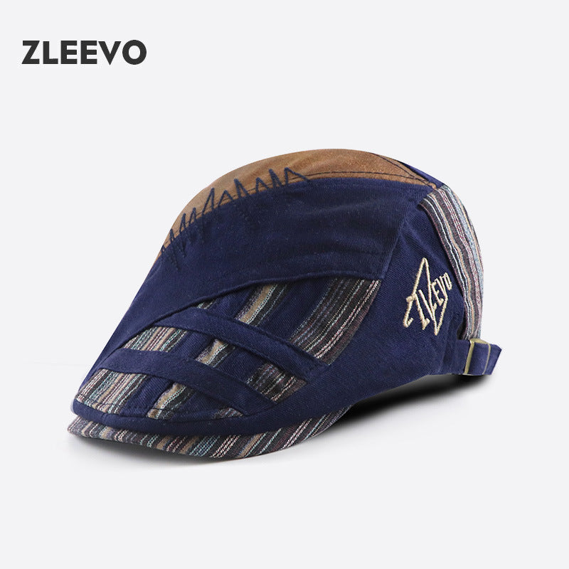 Wholesale Hats Personalized Patchwork Striped Beret ACC-HT-YangGuan002