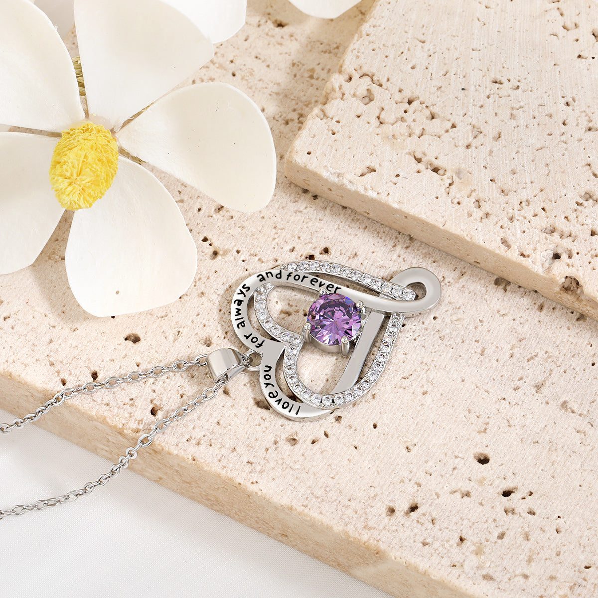 Wholesale Double Layer  Twelve Stars Stone Series Love Necklace