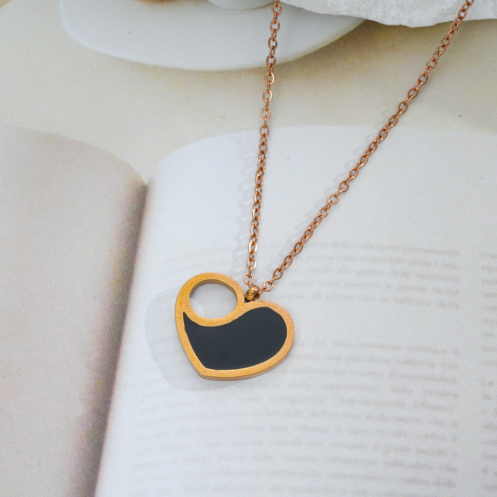Wholesale Elegant Full Body Titanium Steel Oil Drop Necklace,  Chic Fashion Accessory for Boutique Resale