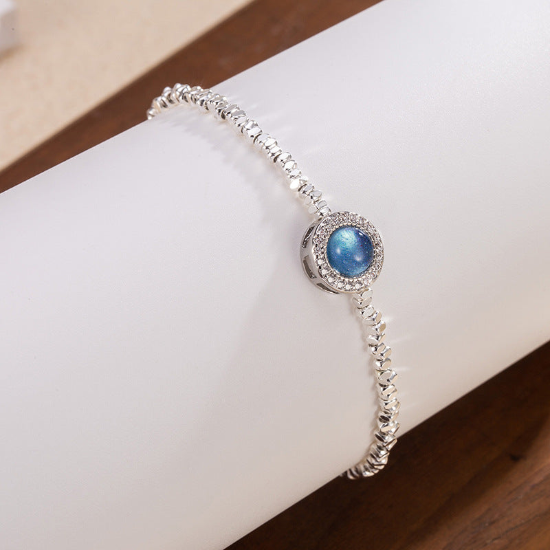 Wholesale Diamond-encrusted  Silver Bracelet