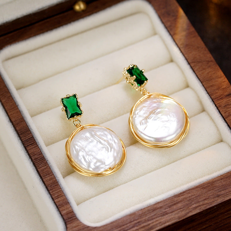 Wholesale  Baroque Pearl Earrings Irregular Earrings  Light Luxury Earrings