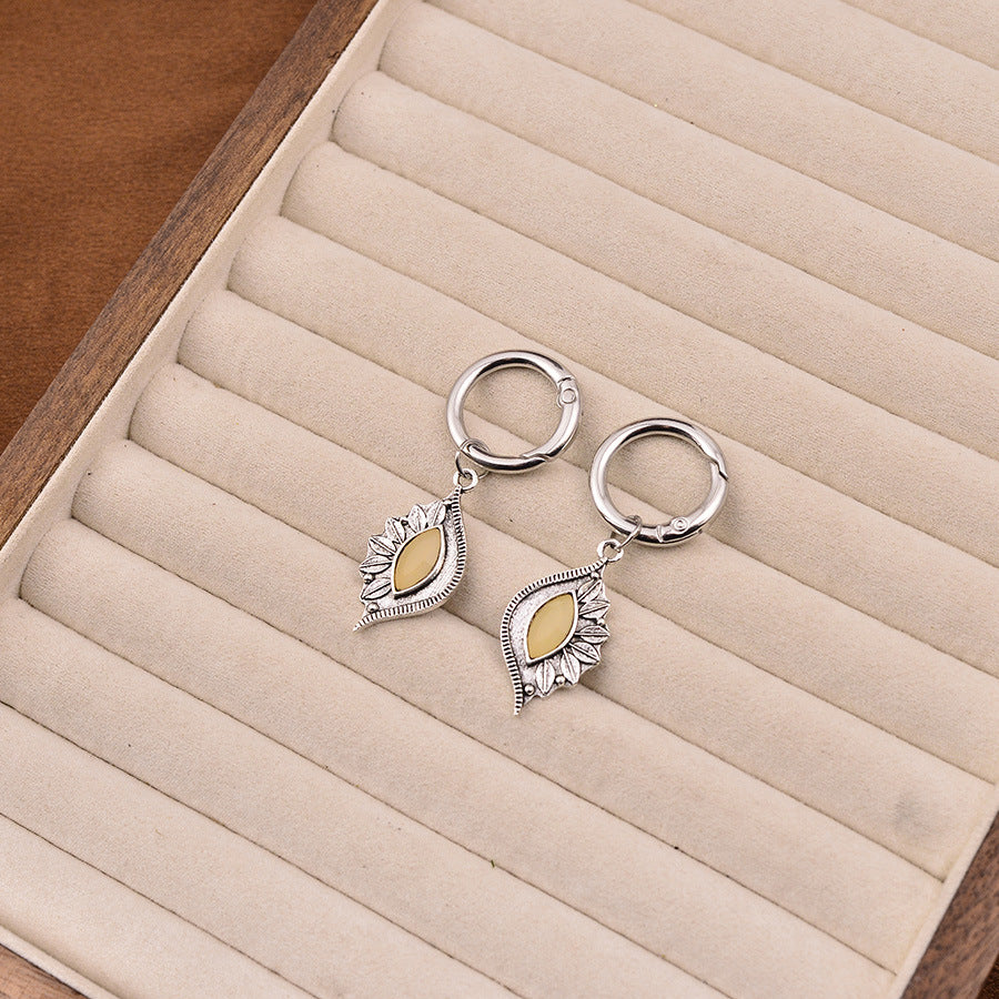 Wholesale Vintage Black Water Drop Gem Pendant Keychain Zinc Alloy DIY Bag And Shoe Accessory For Resale