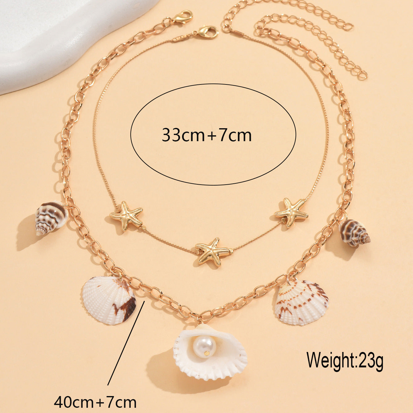 Wholesale shell conch starfish pendant necklace