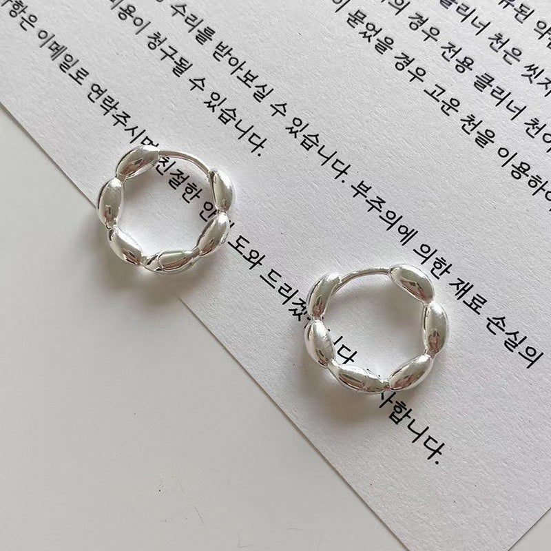 Wholesale Silver Tone Simple Style Earrings for Women Everyday Wear Accessory