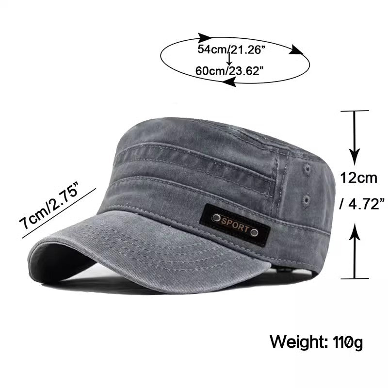 Wholesale Washed distressed flat cap baseball cap
