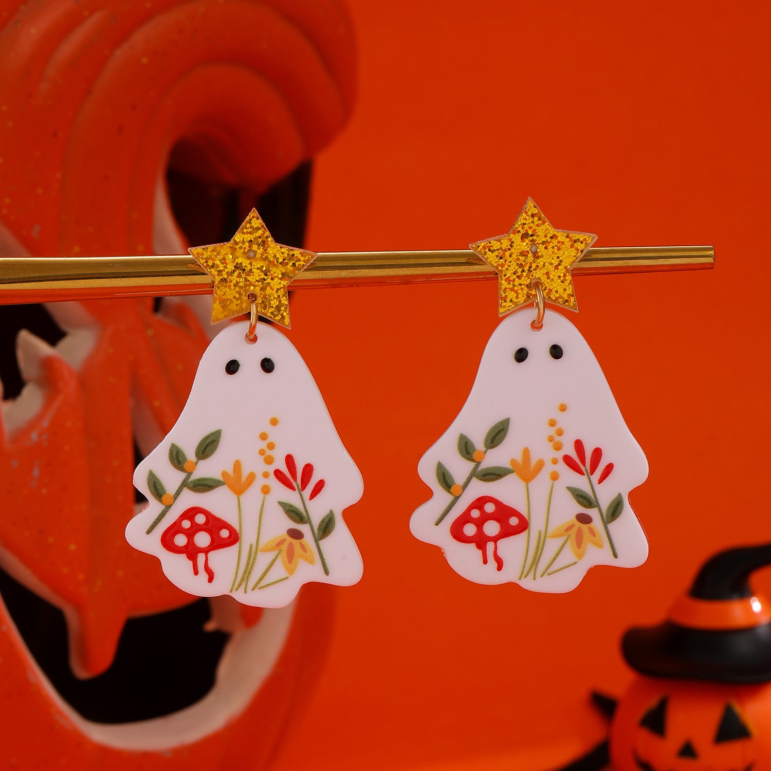 Wholesale Acrylic Ghost Earrings Stylish  Fashion Accessory for Party Gift Resale