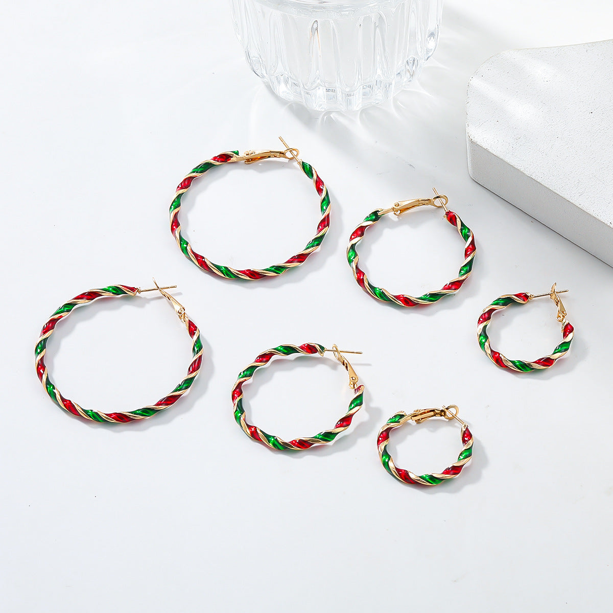 Wholesale Christmas Hoop Acrylic Earrings
