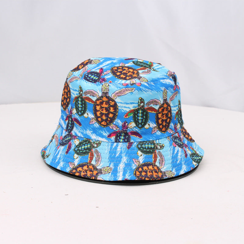 Wholesale Printed shark double-sided fisherman hat Bucket Hat