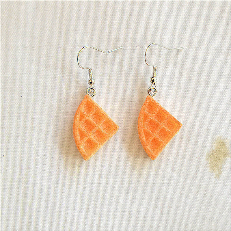 Wholesale Creative Bakery Cake Earrings Resin Bread Earrings ACC-ES-XN016