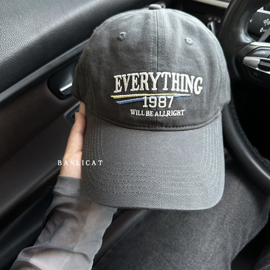 Wholesale Vintage Washed Cotton Embroidered Letters Baseball Hat