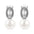 Wholesale Stainless steel earrings with oval pearls