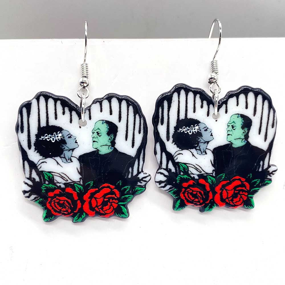 Wholesale Valentine's Day Halloween Acrylic Cartoon Anime Zombie Earrings ACC-ES-ChenY082
