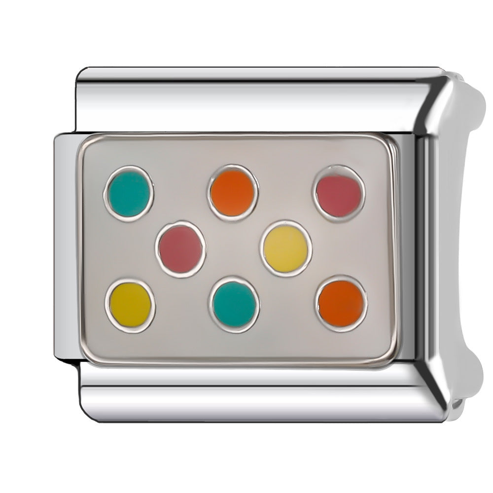 Wholesale Italian Charm Bracelet 9mm DIY Splicing Versatile Grid Series Stainless Steel Composable Bracelet