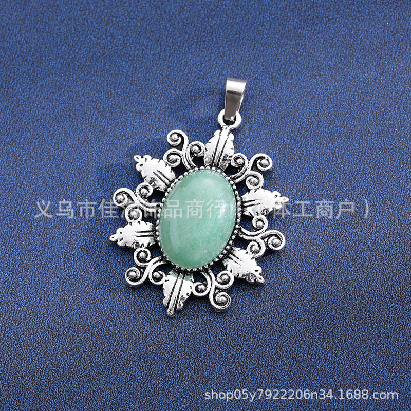 Wholesale  natural stone amethyst pink crystal pendant