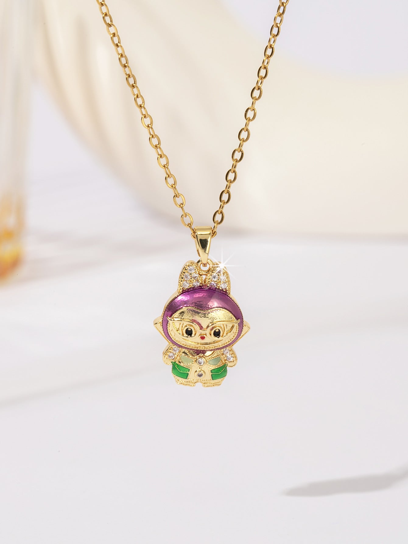 Wholesale stainless steel cute cartoon necklace