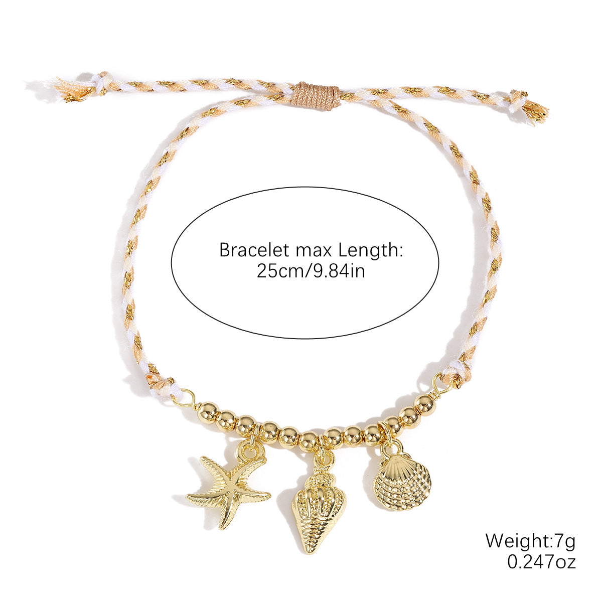 Wholesale Bohemian Ocean Style Woven Ceramic Bracelet With Shell Starfish Pendant Women S Jewelry Accessory For Travel Souvenir And Boutique Resale
