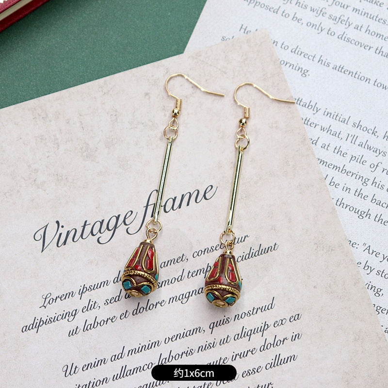 Wholesale Retro Nepal Style Handmade Dangle Earrings,  Trendy Fashion Accessory for Party or Everyday Wear