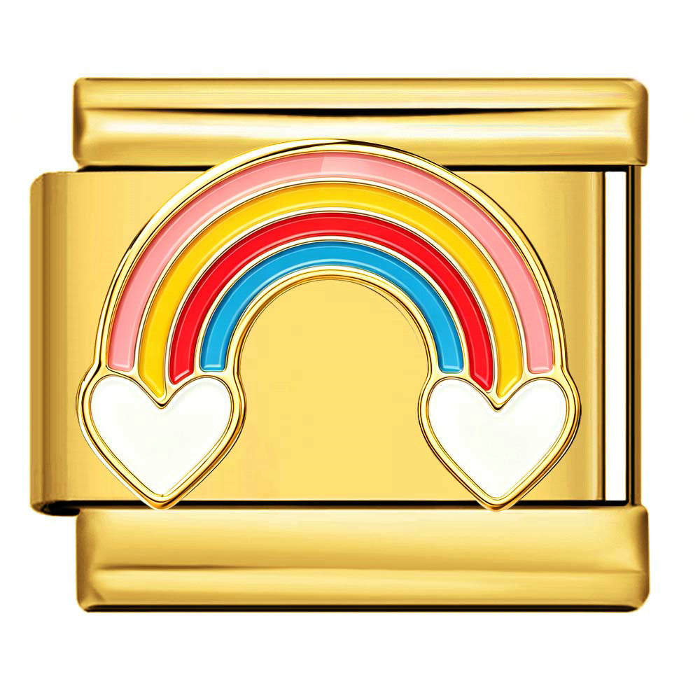 Wholesale Gold Italian Modular Charm Bracelet Stainless Steel Welded Plating DIY Jewelry Accessory for Boutique Resale