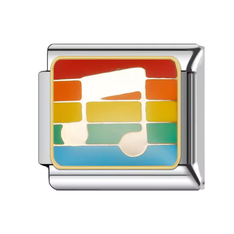 Wholesale  Italian Charm Bracelet 9mm DIY Classic Cartoon Creative Stainless Steel Composable Bracelet