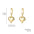 Wholesale  Luxury Zircon Ear Studs Set   Geometric Shaped Earring
