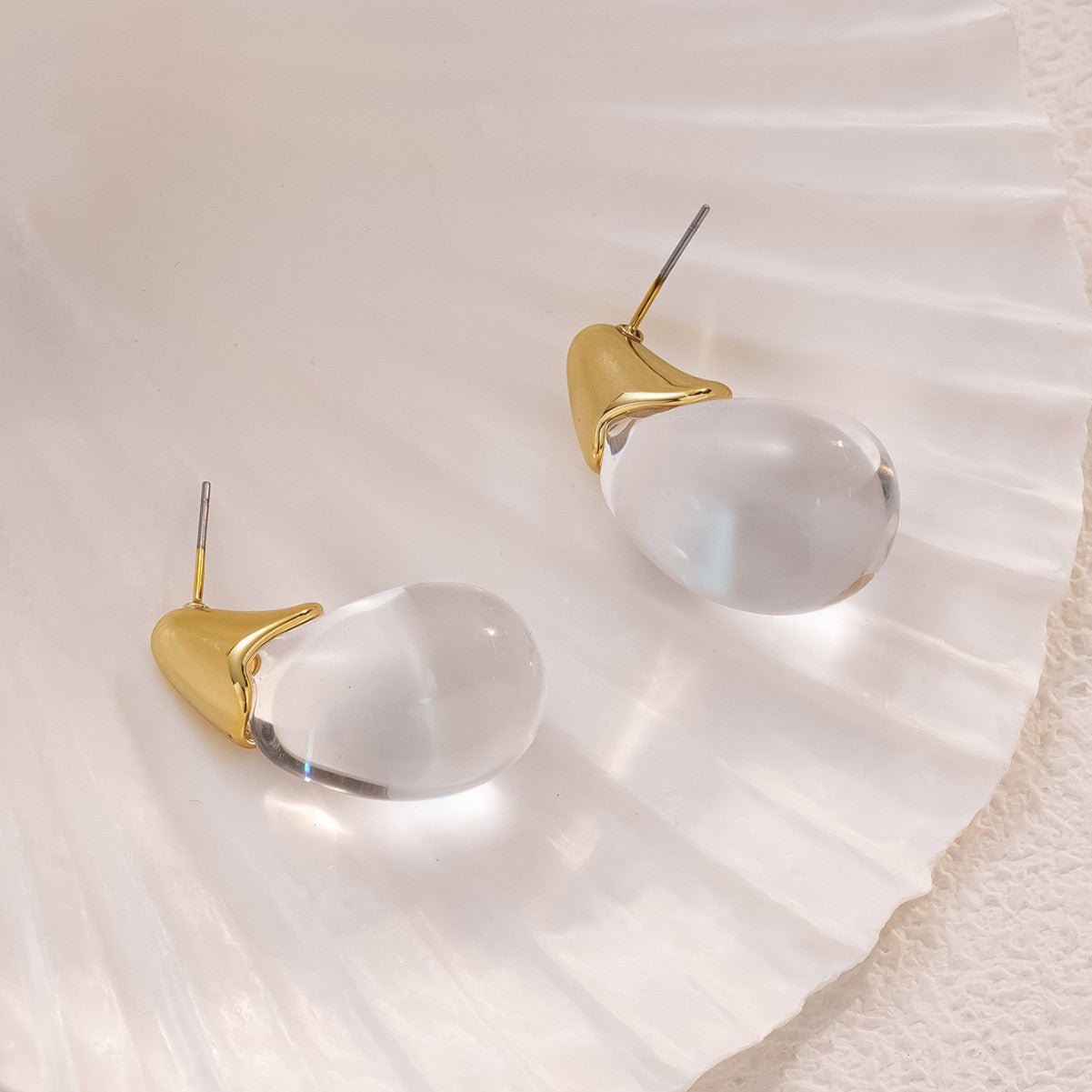 Wholesale Resin Water Drop Earrings