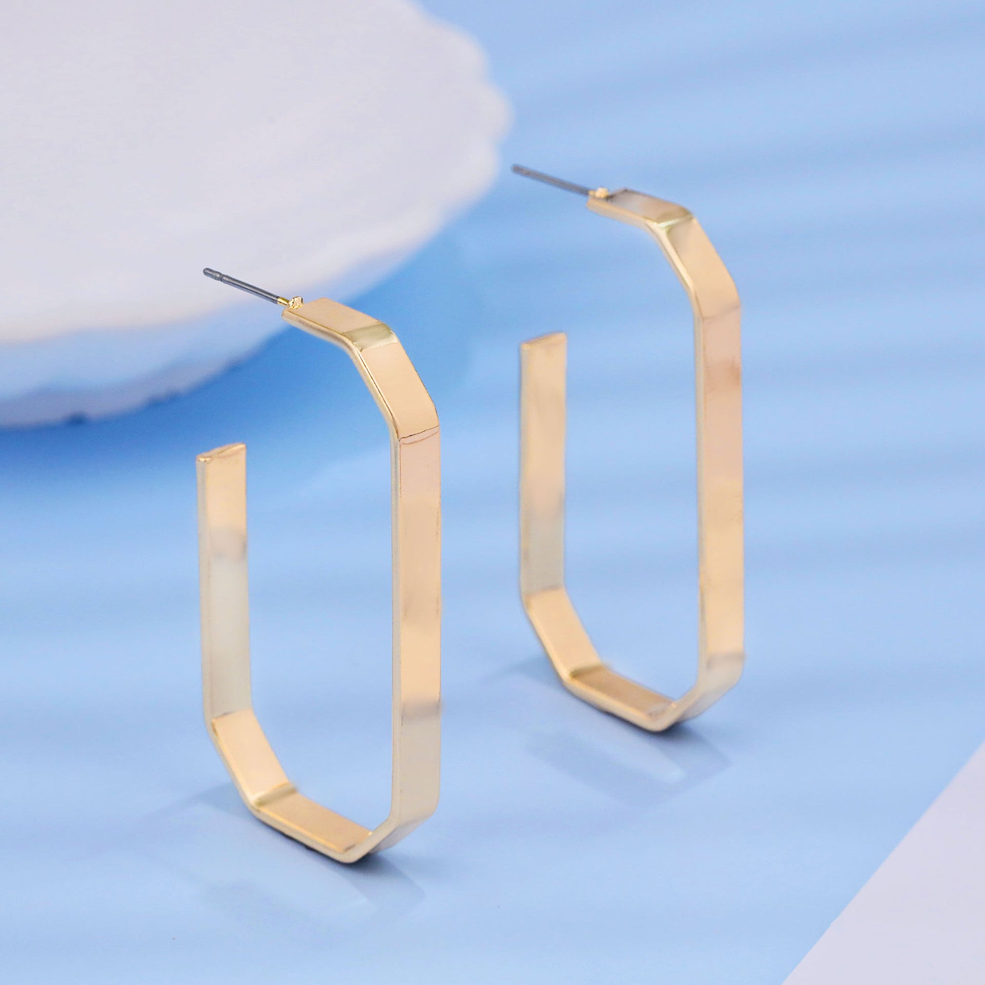 Wholesale  Geometry Exaggerated Big Ear Ring Earrings