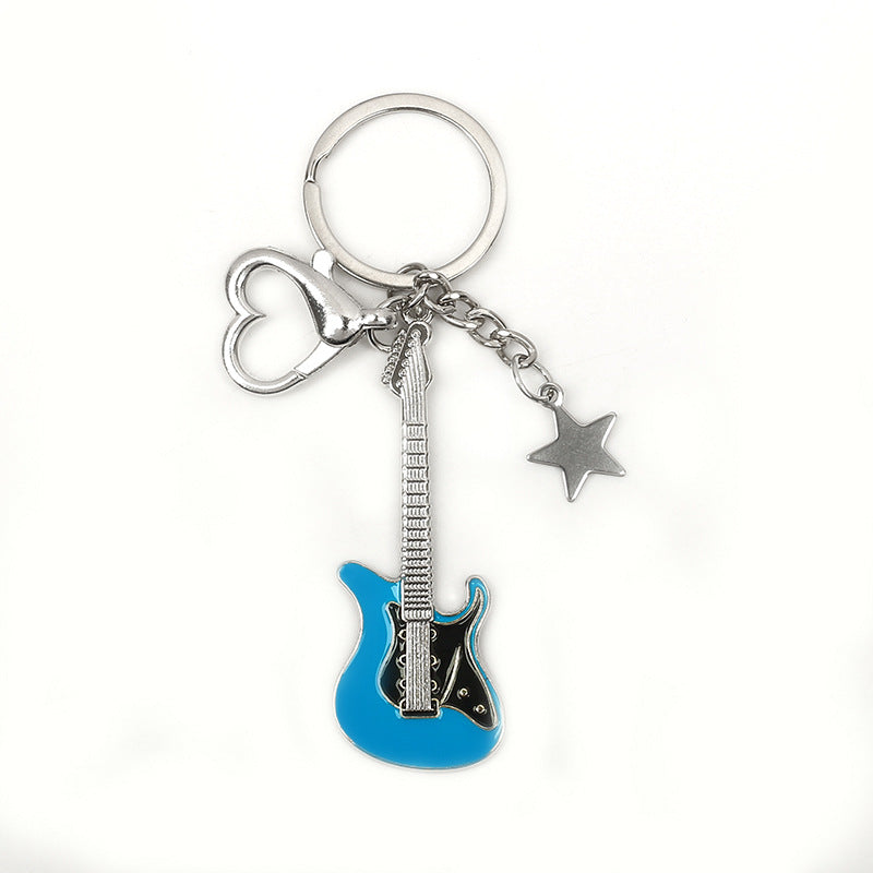 Wholesale Vintage Pentagram Guitar Keychains ACC-KC-HongAo007