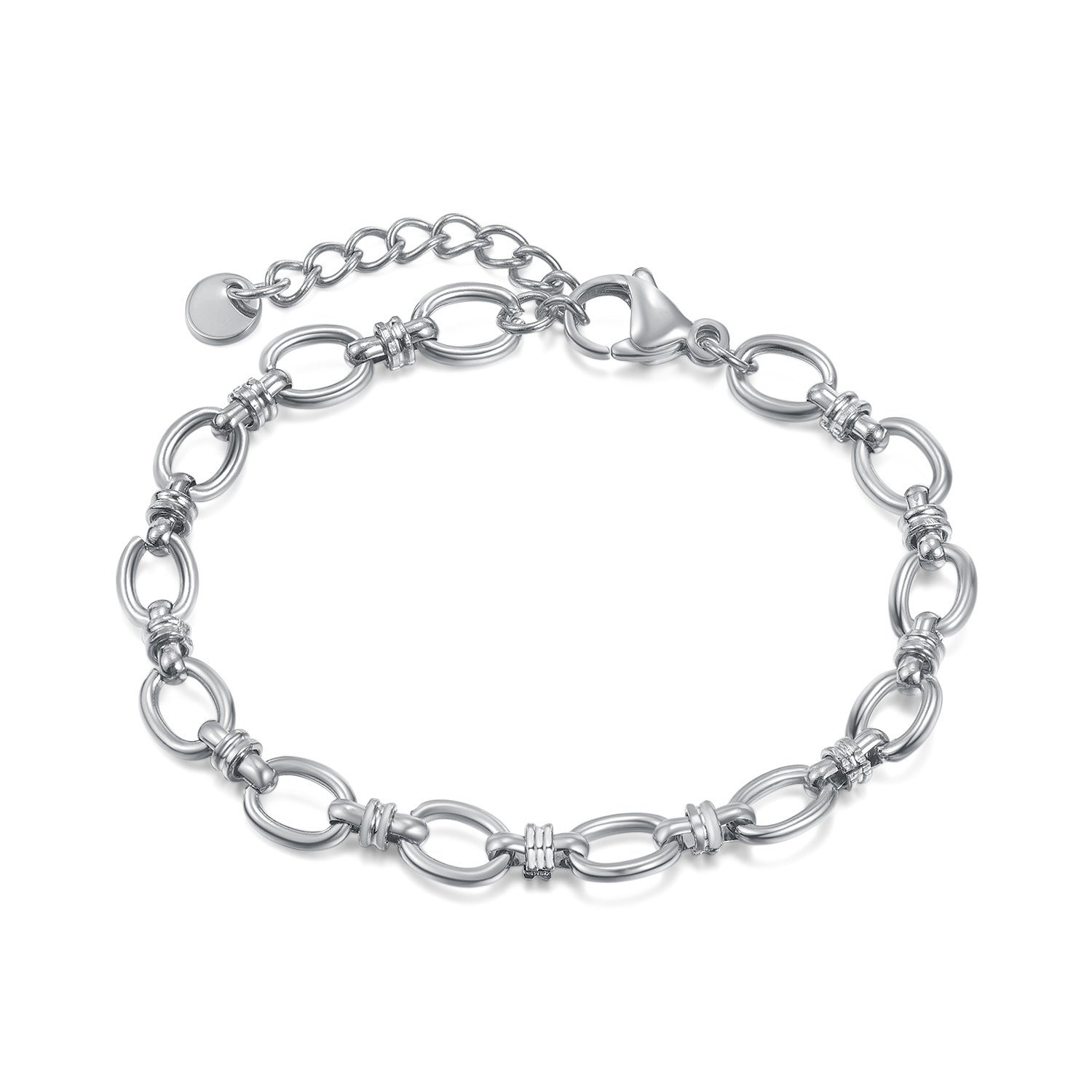 Wholesale titanium steel plain chain jewelry stitching bracelet