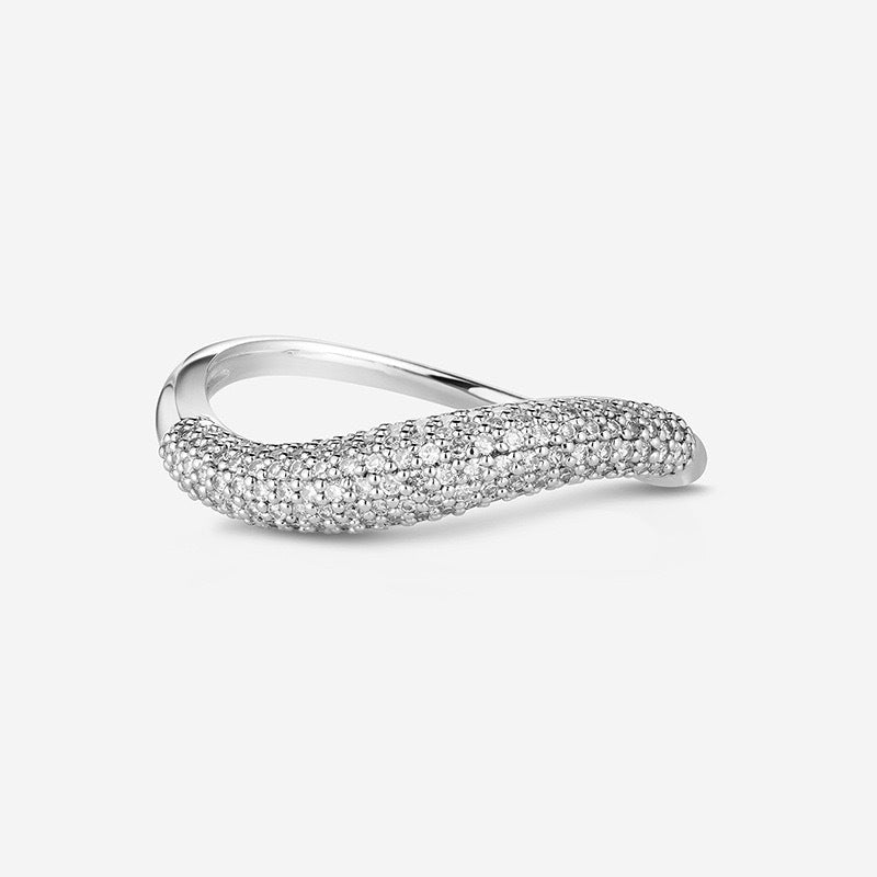 Wholesale S925 Silver Oval Zircon Ring Sparkling Women S Chic Jewelry Accessory