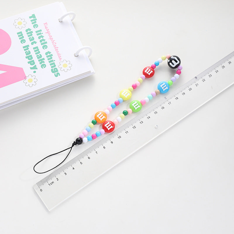 Wholesale Color bead chain lanyard keychain