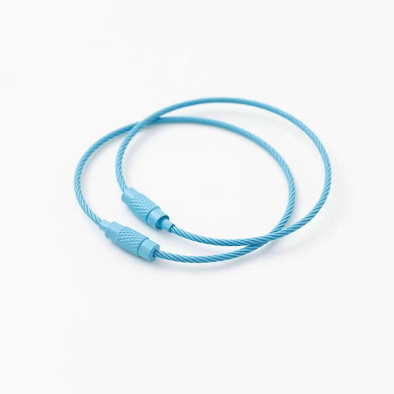 Wholesale 10pcs Color Paint Wire Ring DIY Keychain Accessories Bulk Keychains ACC-KC-HeYuan001