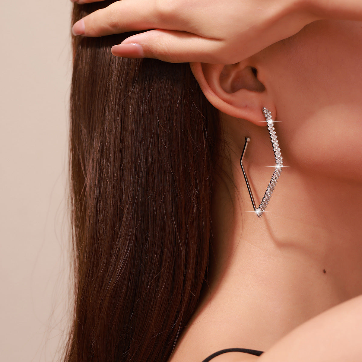 Wholesale rhinestone exaggerated  large earrings