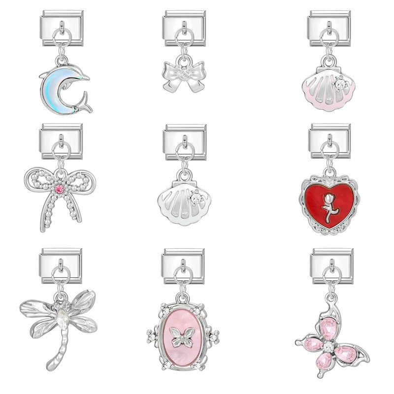 Wholesale 9mm Italian Charm Starter Bracelets DIY Pendant Stainless Steel Composable Bracelet