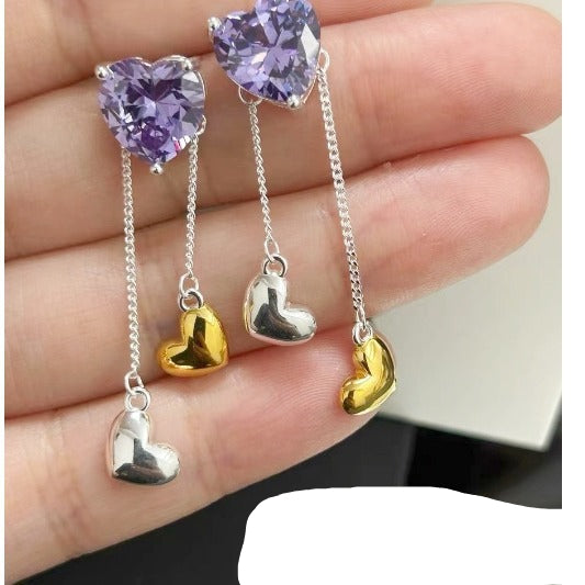 Wholesale light luxury zircon teardrop earrings